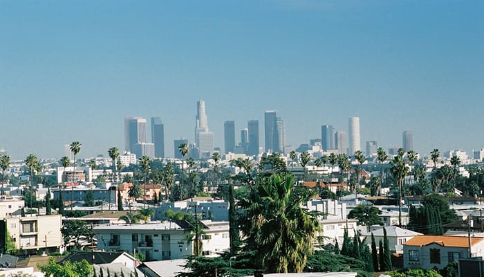 An overview of Los Angeles from Kingsley Manor