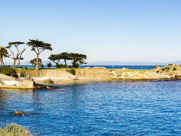 Lovers Point on a sunny and clear winter day, Pacific Grove
