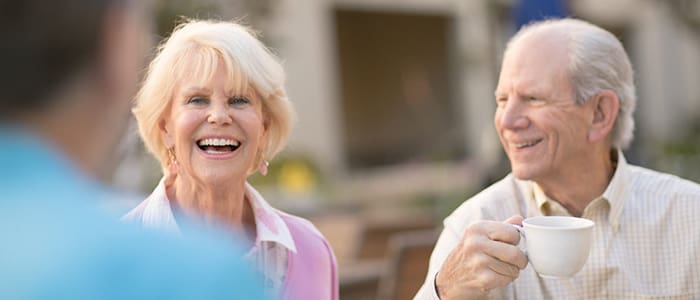 residents socializing outdoors