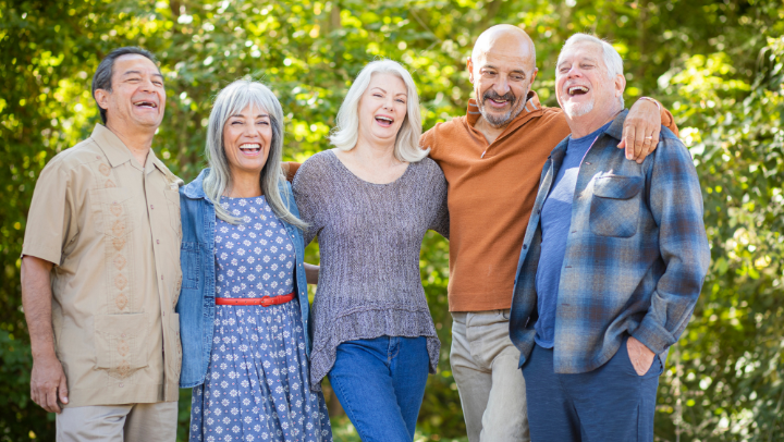 a group of seniors laughing