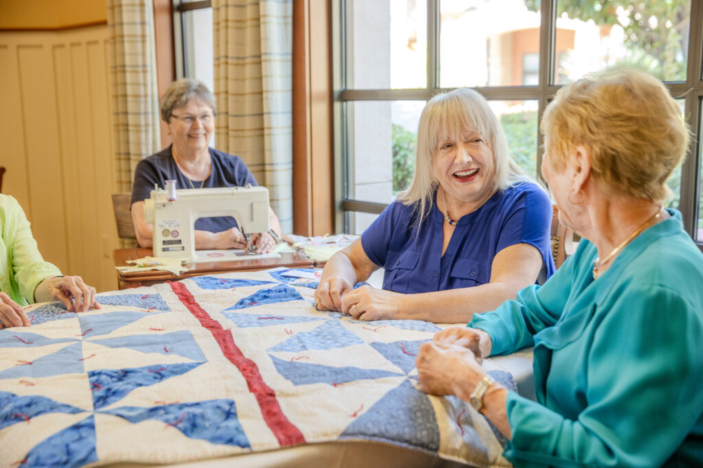 older woman's laughing each other 