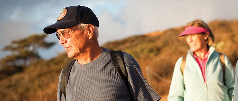 old man looking at the horizon