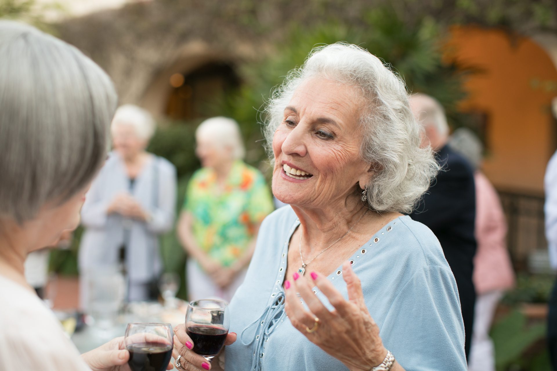 old woman smiling