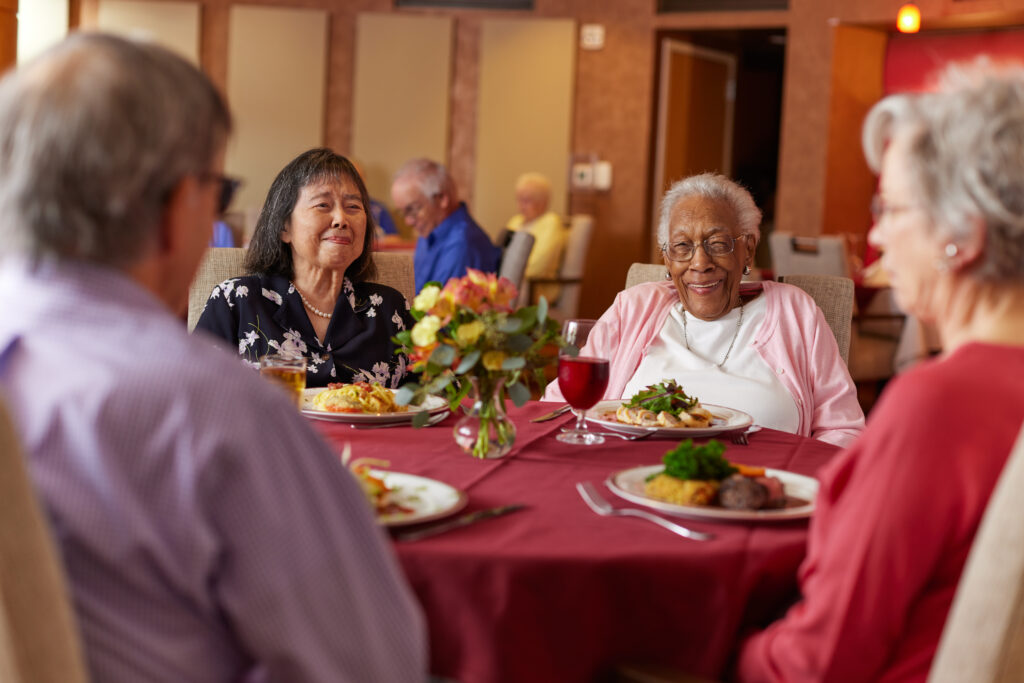 older ladies eating