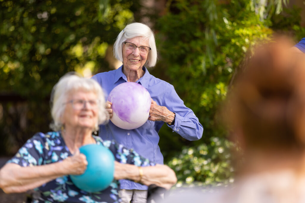 seniors exercising