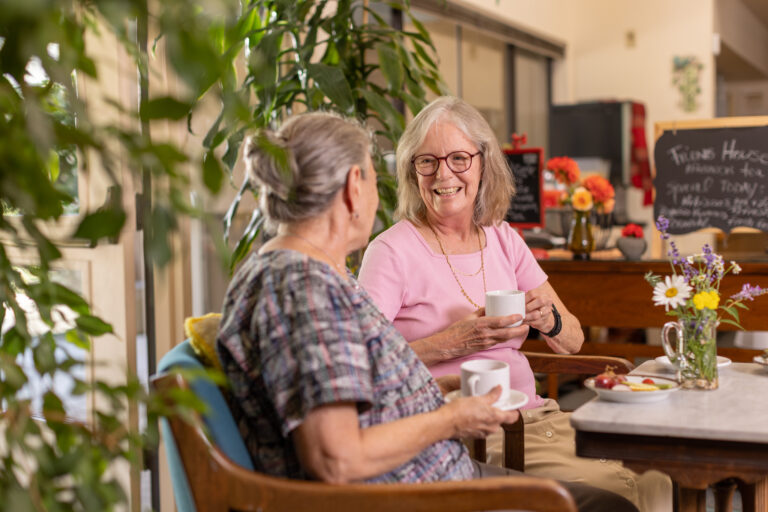 friends talking and drinking tea