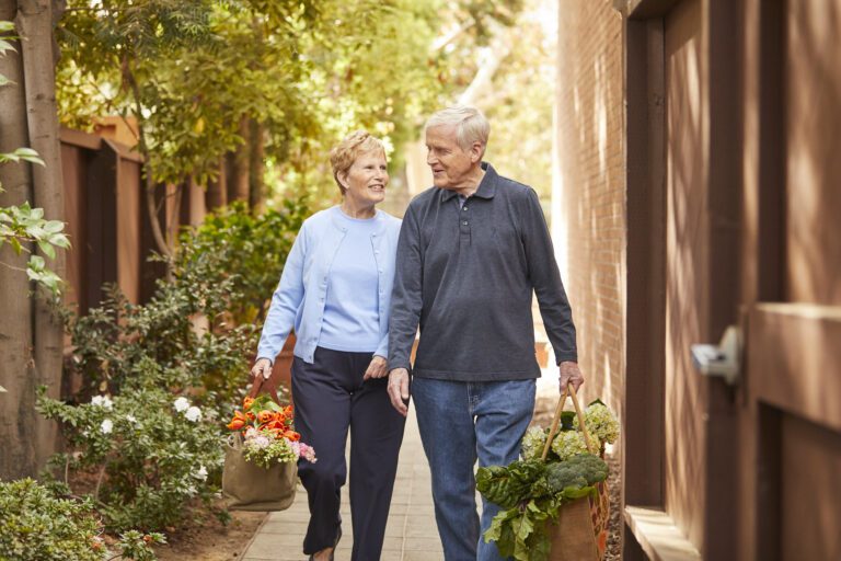 older couple walking