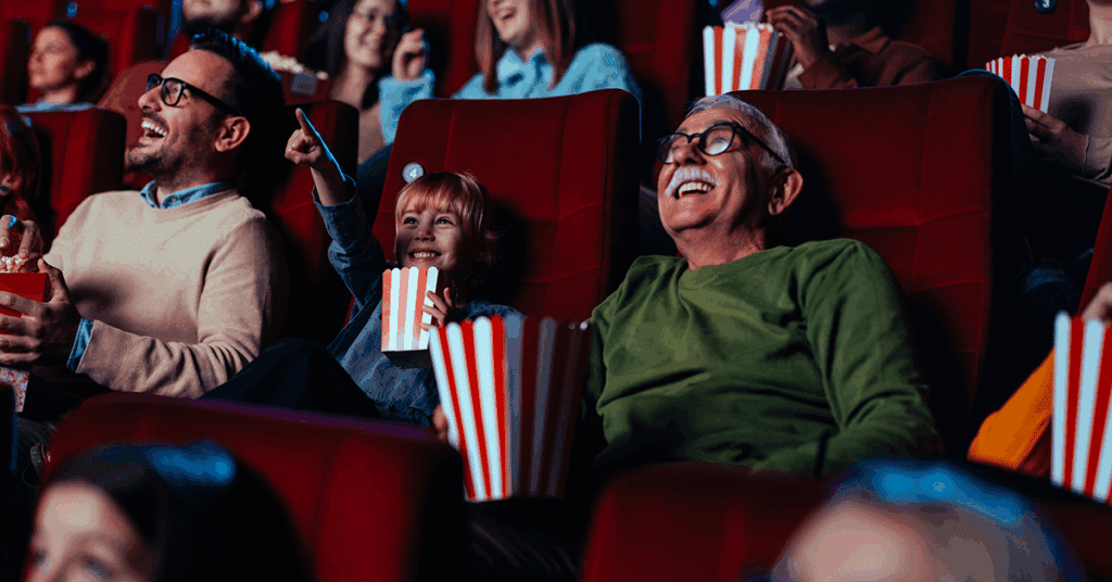 senior in the cinema