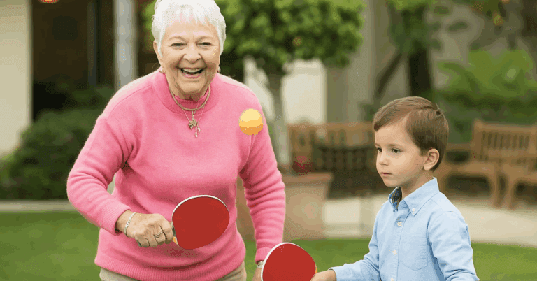 grandparents and grandkids sharing in independent living