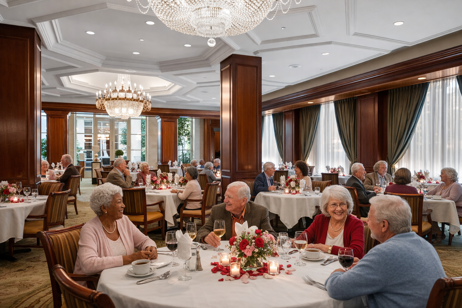 seniors valentine's in a senior communities