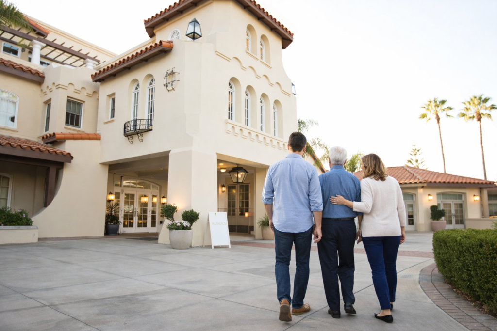 seniors walking in active senior living
