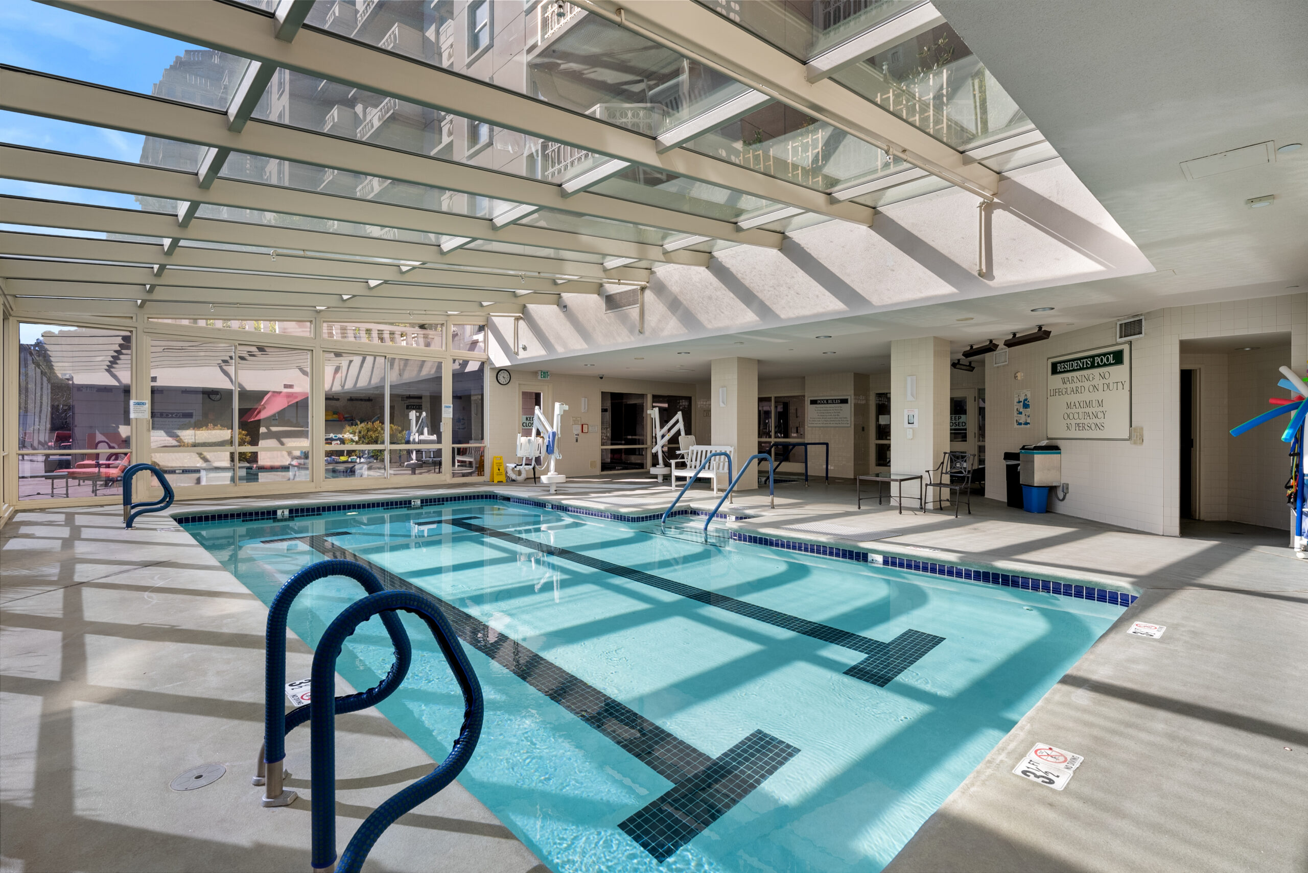 pool in an independent senior living