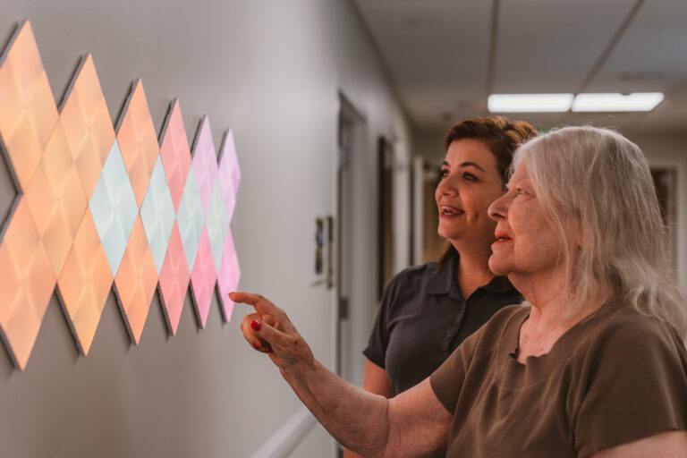 senior woman in memory care