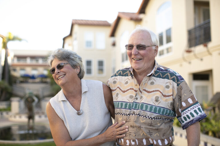 seniors in senior living community