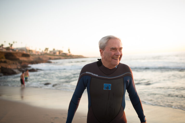 Senior In The Beach In Assisted Living Community