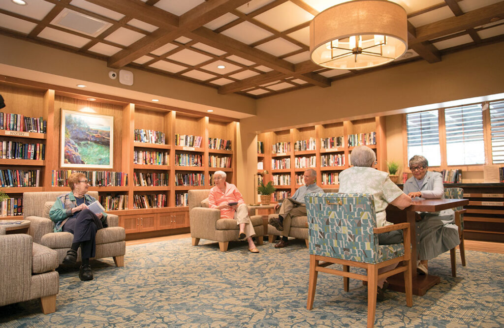 Independent Living Communities Are Redefining Sustainability Through Smarter Infrastructure 2 Library In Independent Living Communities