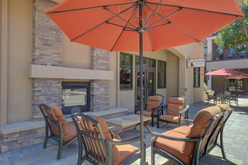 Red Chair Lounge In Memory Care