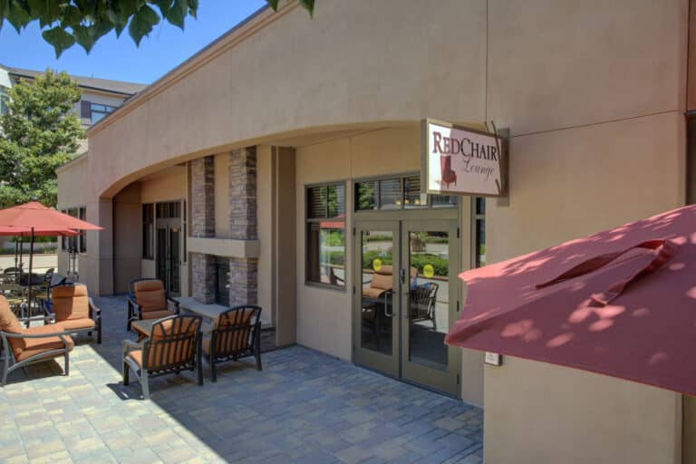 Red Chair Lounge In Memory Care