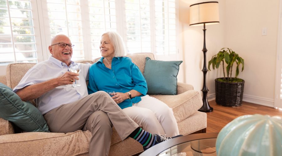 older couple laughing together