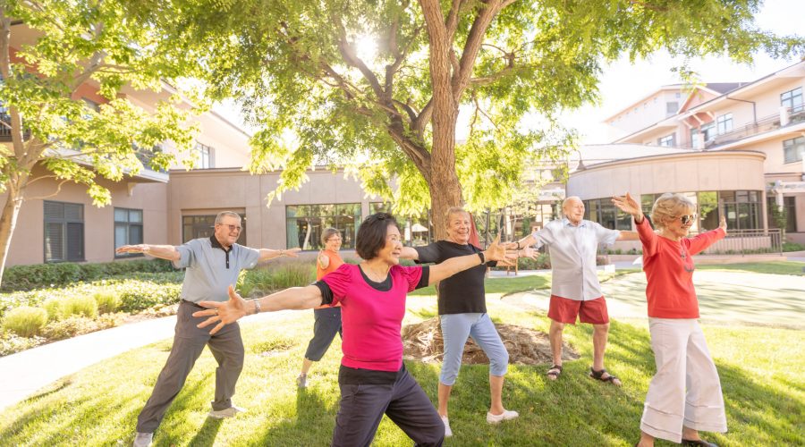 seniors doing exercise