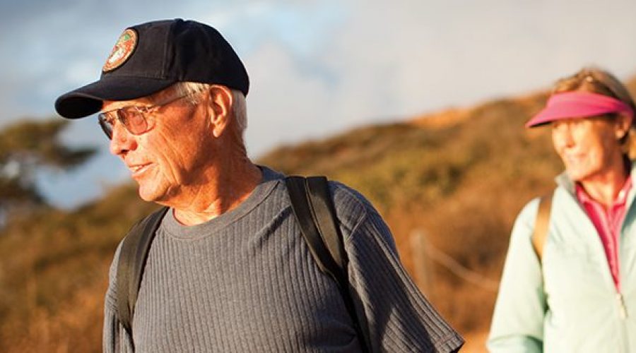 old man looking at the horizon