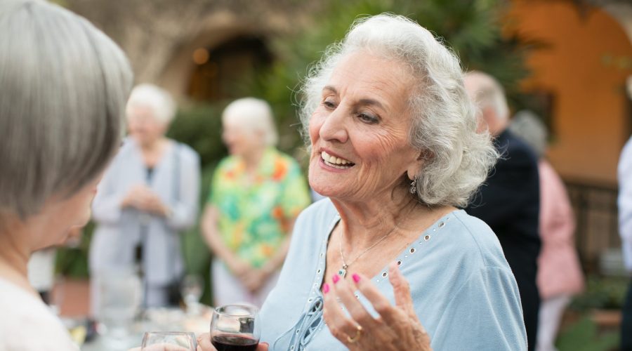 old woman smiling