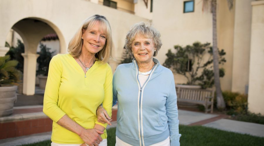 a senior lady moving to a retirement home