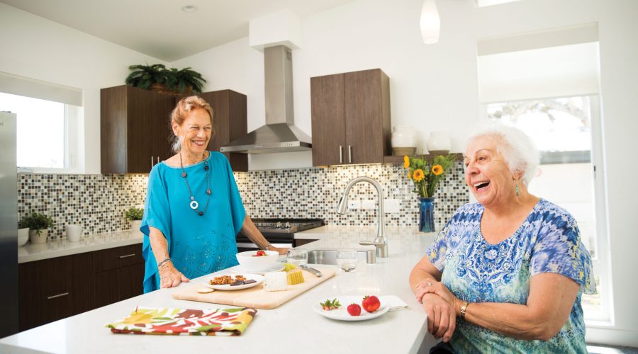 Older womans in the kitchen